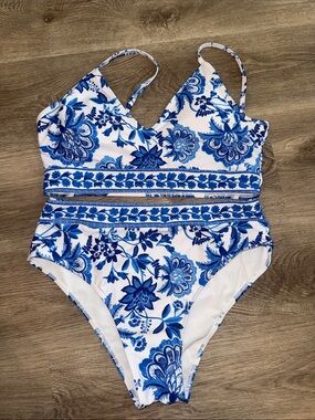 Blue Floral bikini